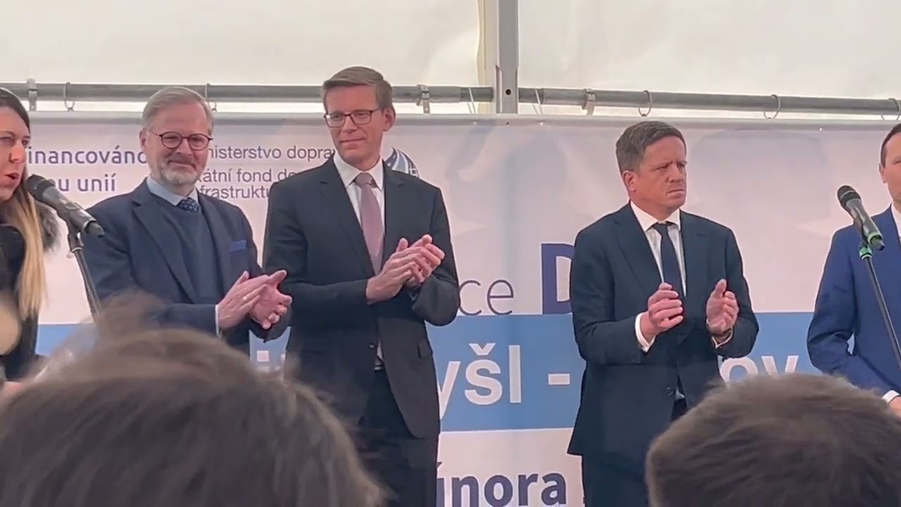 Slavnostní poklepání základního kamene stavby dálničního obchvatu Litomyšle, Janov, 10. 2. 2025