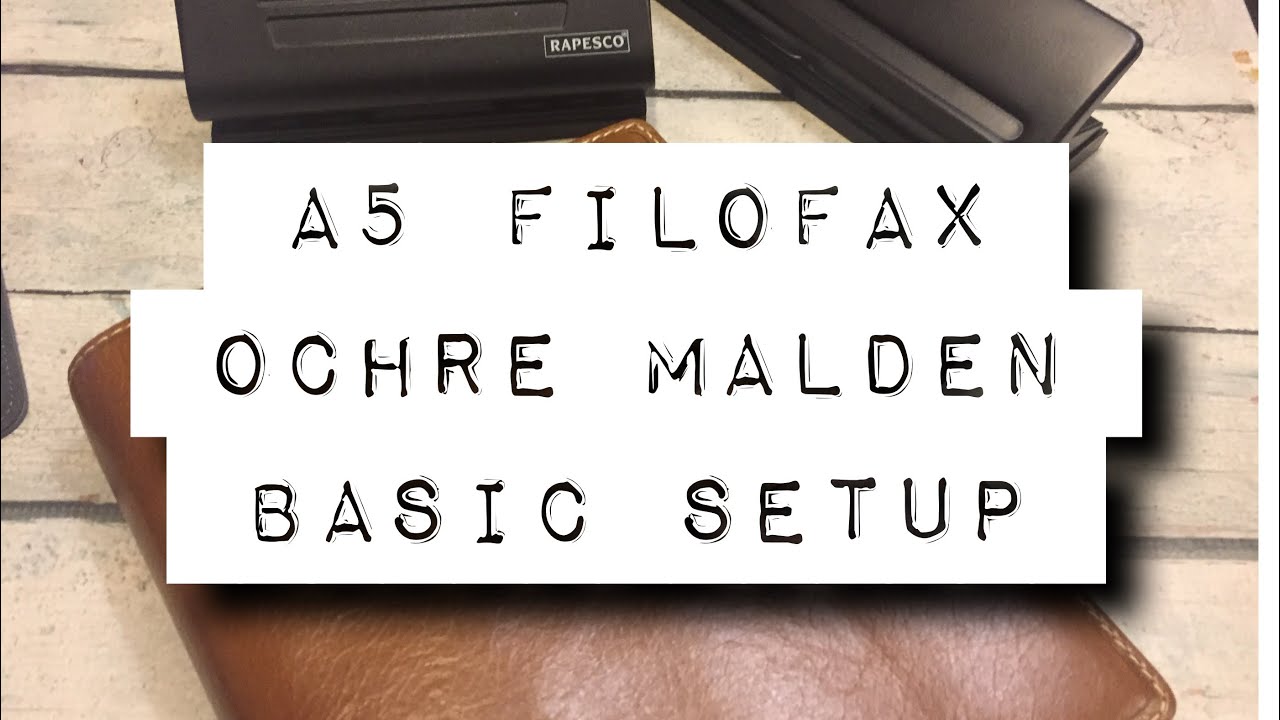 A5 Filofax Ochre Malden Basic Setup