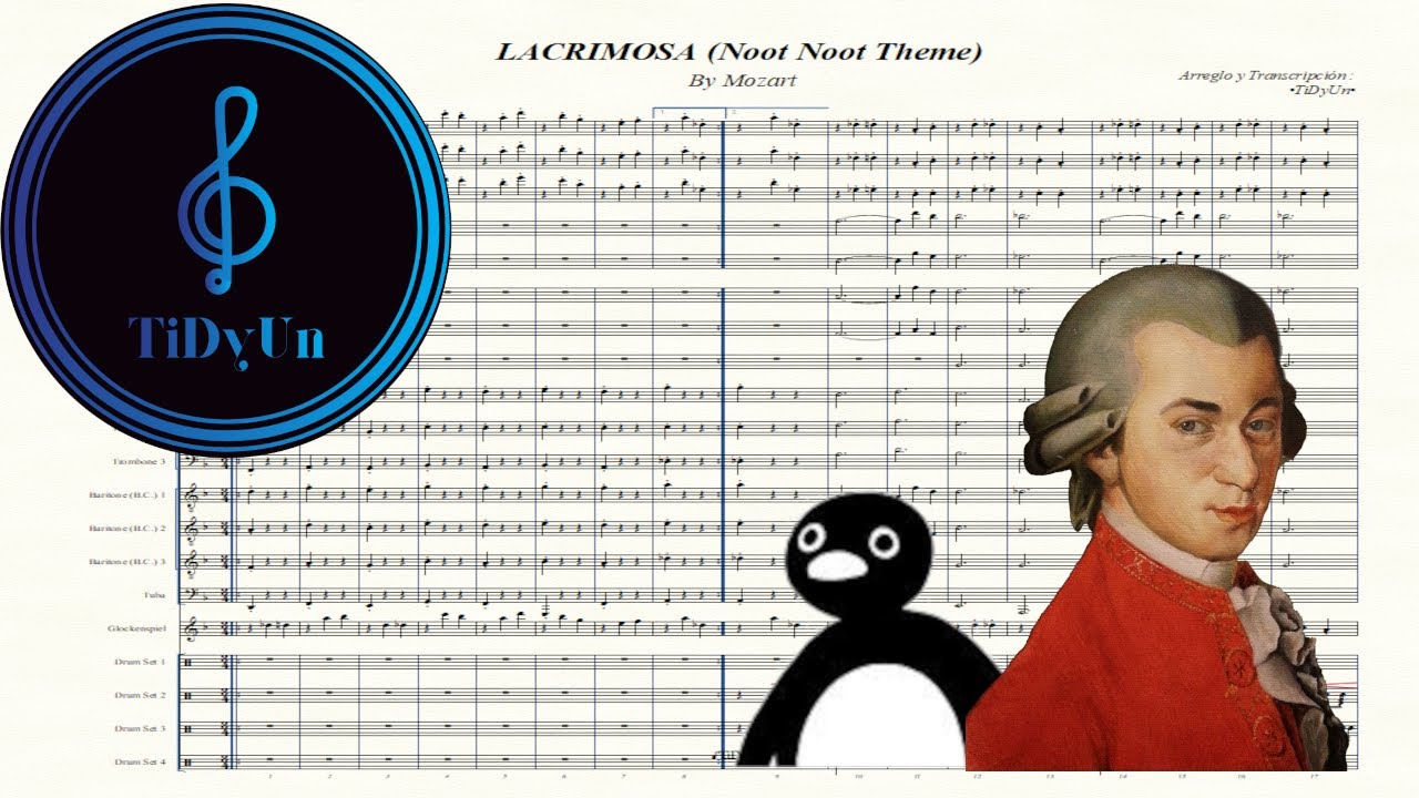 MOZART - LACRIMOSA (Noot Noot Theme) // Arreglo para Banda de M&uacute;sica