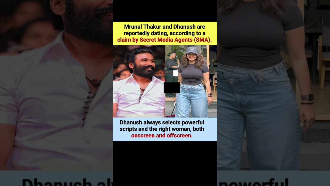 Mrunal Thakur & Dhanush Dating? SMA Sparks Buzz! 💞🎬 #Dhanush #MrunalThakur