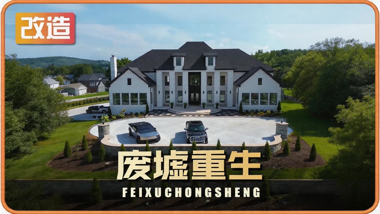 砸150万买废墟！荒废豪宅秒变顶级庄园，太解压了 #豪宅改造 #废墟逆袭 #顶级庄园 #旧房翻新 #沉浸式