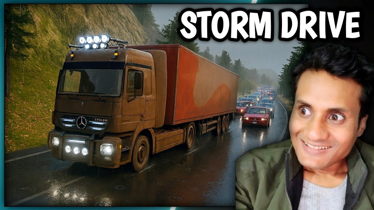 Rain, Traffic & Darkness… This Truck Drive Hits Different 🌧️🔥 | TSU Part -01