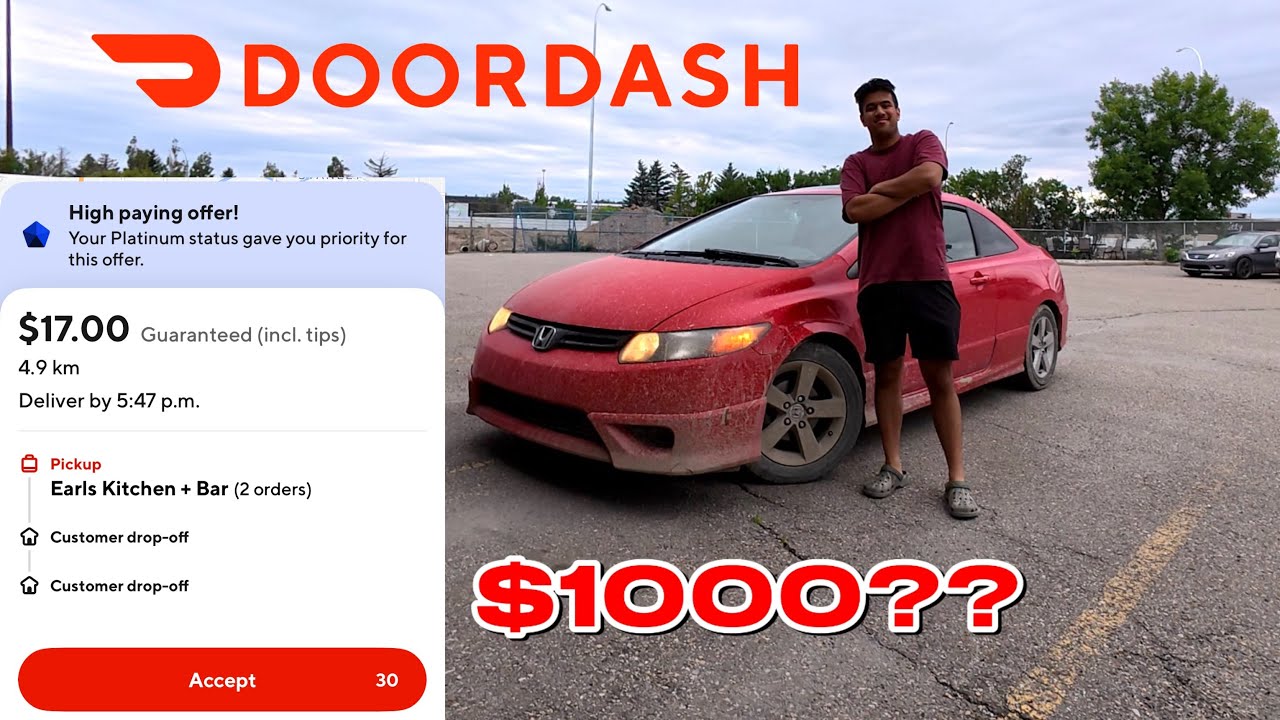 Day 1 of Trying to Make $1000 in a Week with DoorDash - Hot Start