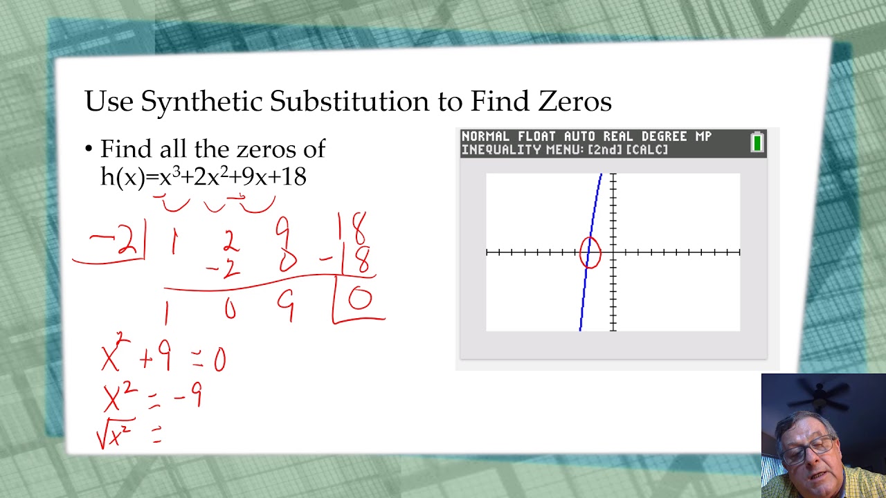Use Synthetic Substitution to Find Zeros