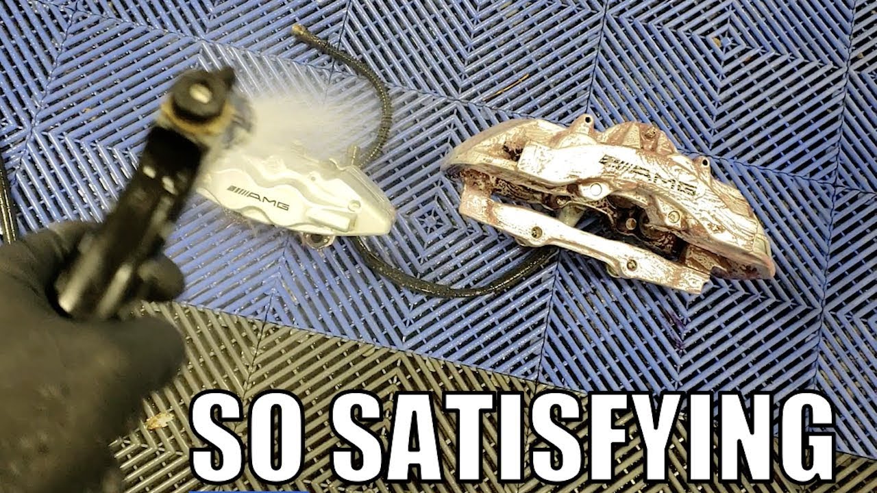 Here's How We MELTED OFF Dirt & Brake Dust From A Massive AMG Brake Caliper! Amazing Results!