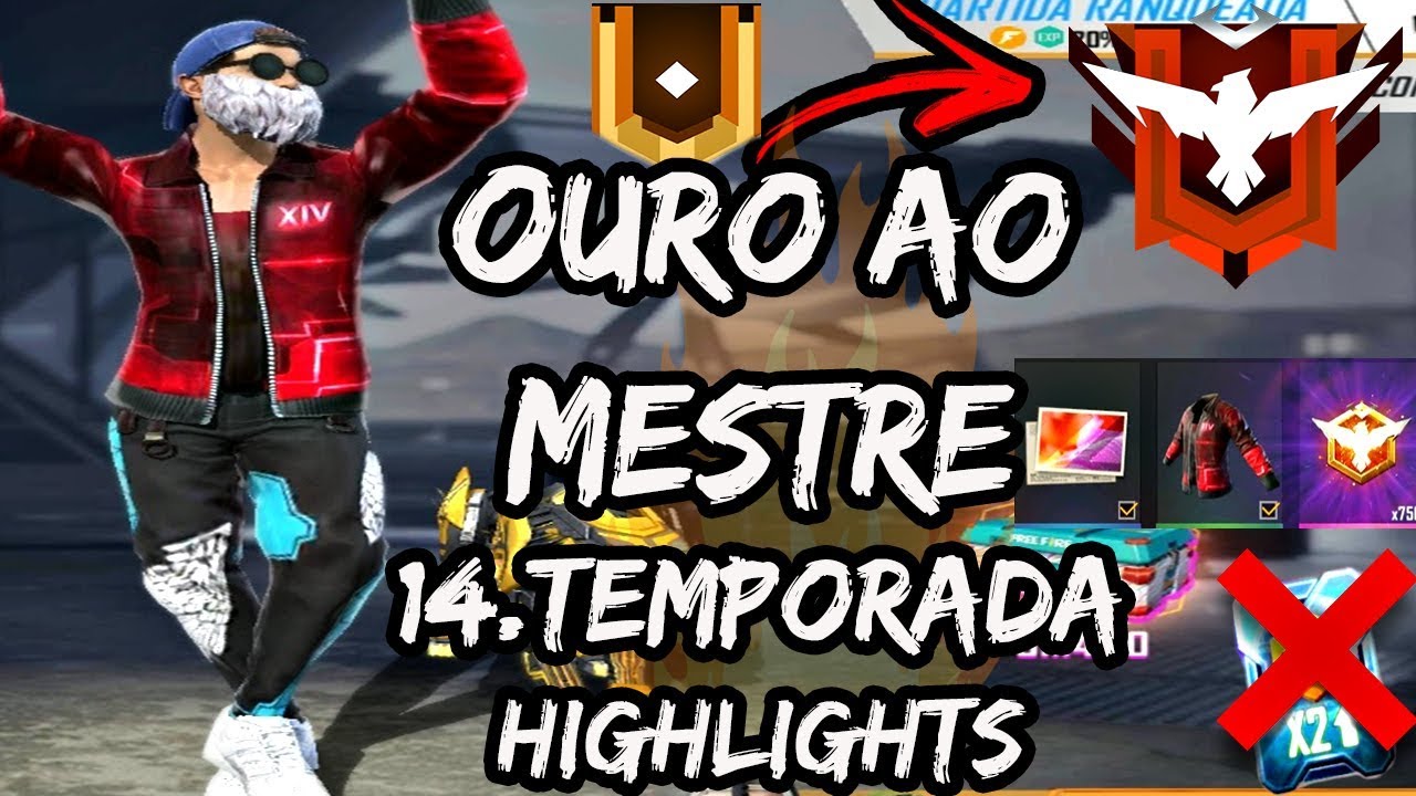 OURO AO MESTRE TEMPORADA 14 (SEM CARTÃO) EM 1 DIA [ HIGHLIGHT ] (GARU) FREE FIRE SEASON
