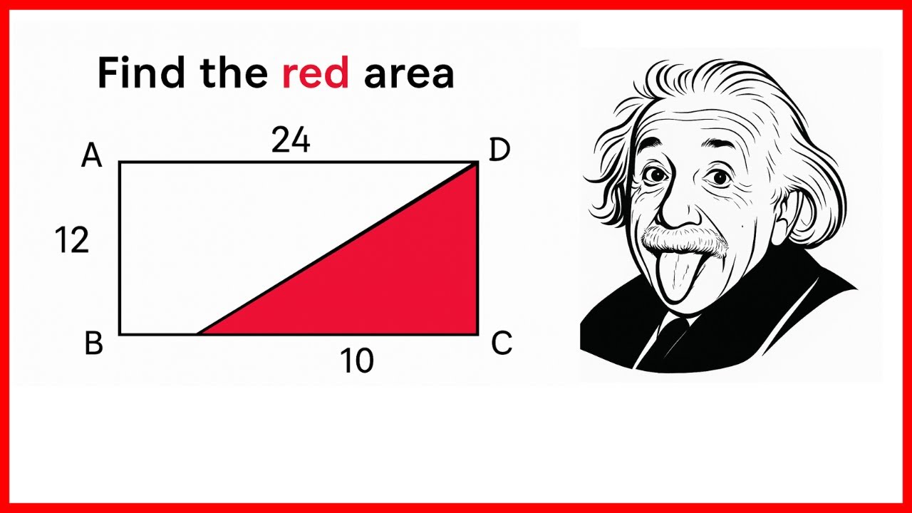 Find the red Area| Geometry Problem