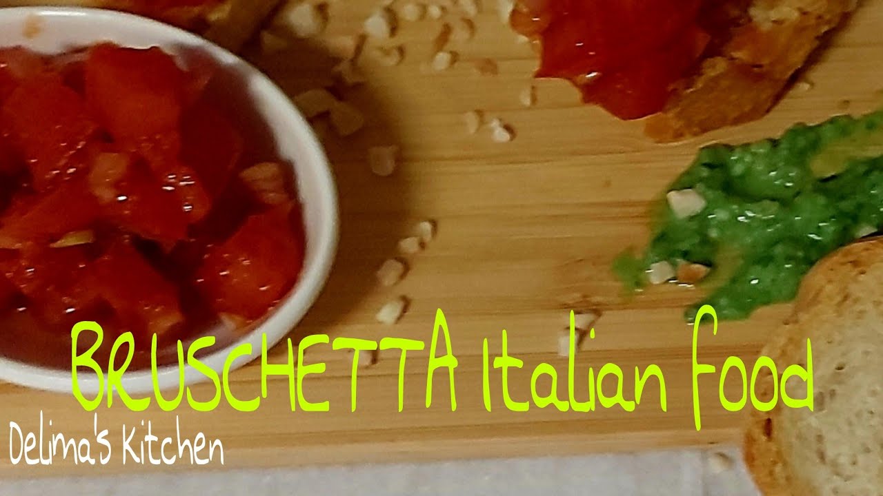 BRUSCHETTA ITALIAN FOOD  & PESTO BASIL di JERMAN #pestobasil #tomatto