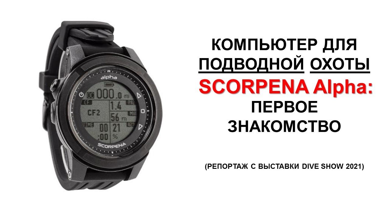 Компьютер для подводных охотников SCORPENA Alpha первое знакомство