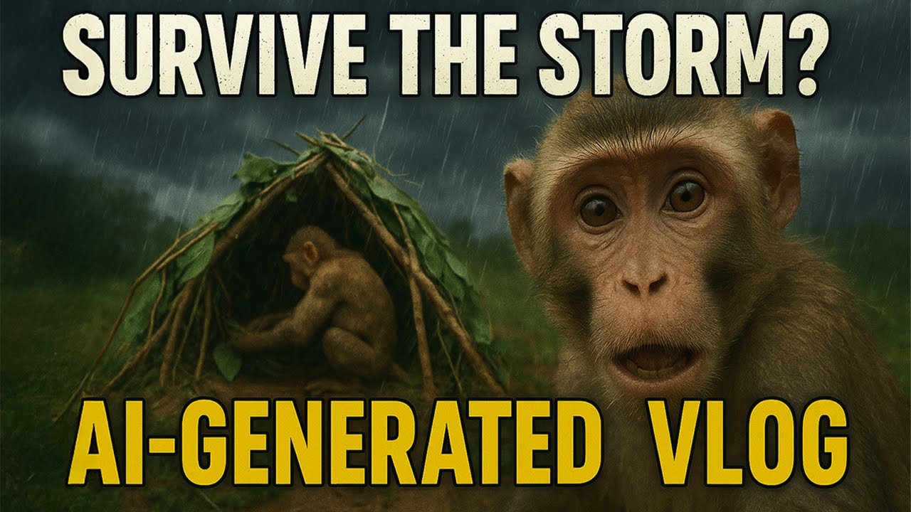Ar. Monkey Vlog: Building a Shelter Before the Storm