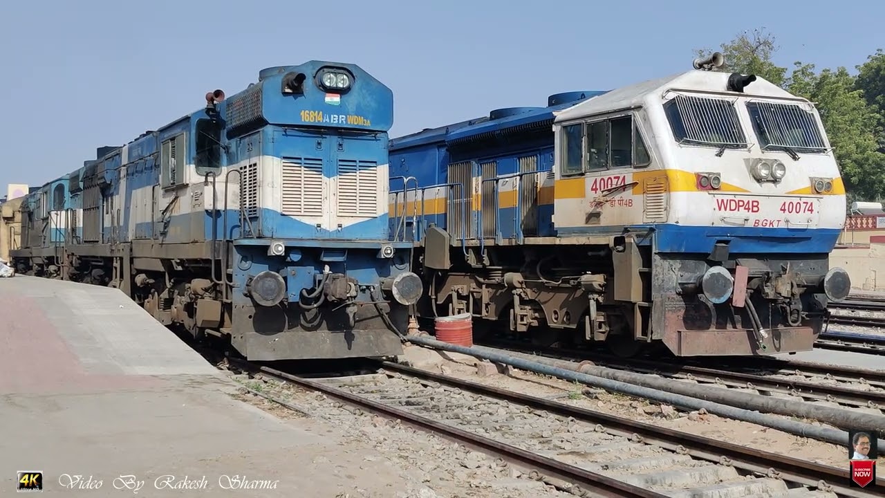Unlimited Joy on Mesmerizing Chugging Smoking Honking of Alco Locomotive in untamed Thar desert