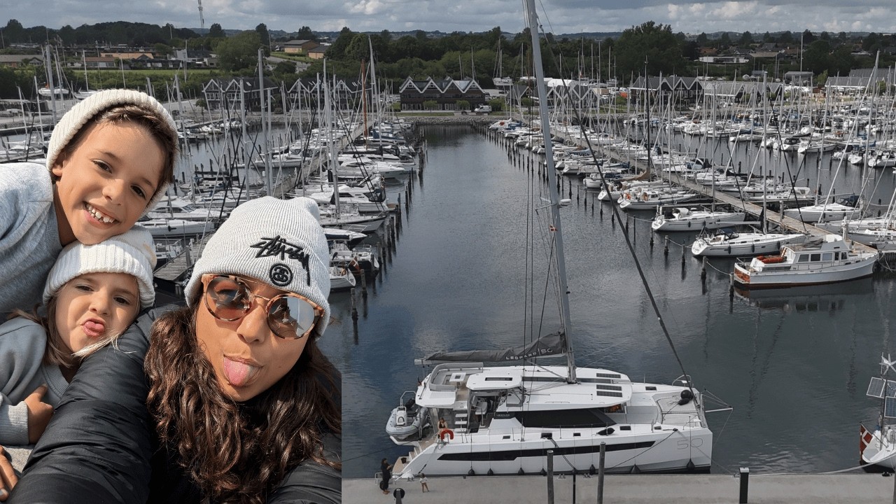 We moved aboard a Leopard 50 Catamaran! Our first sail? The Baltic Sea!