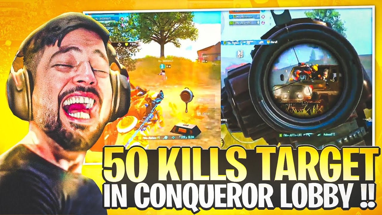 50 Kills TARGET In CONQUEROR Lobby ! 😱 - PUBG Mobile
