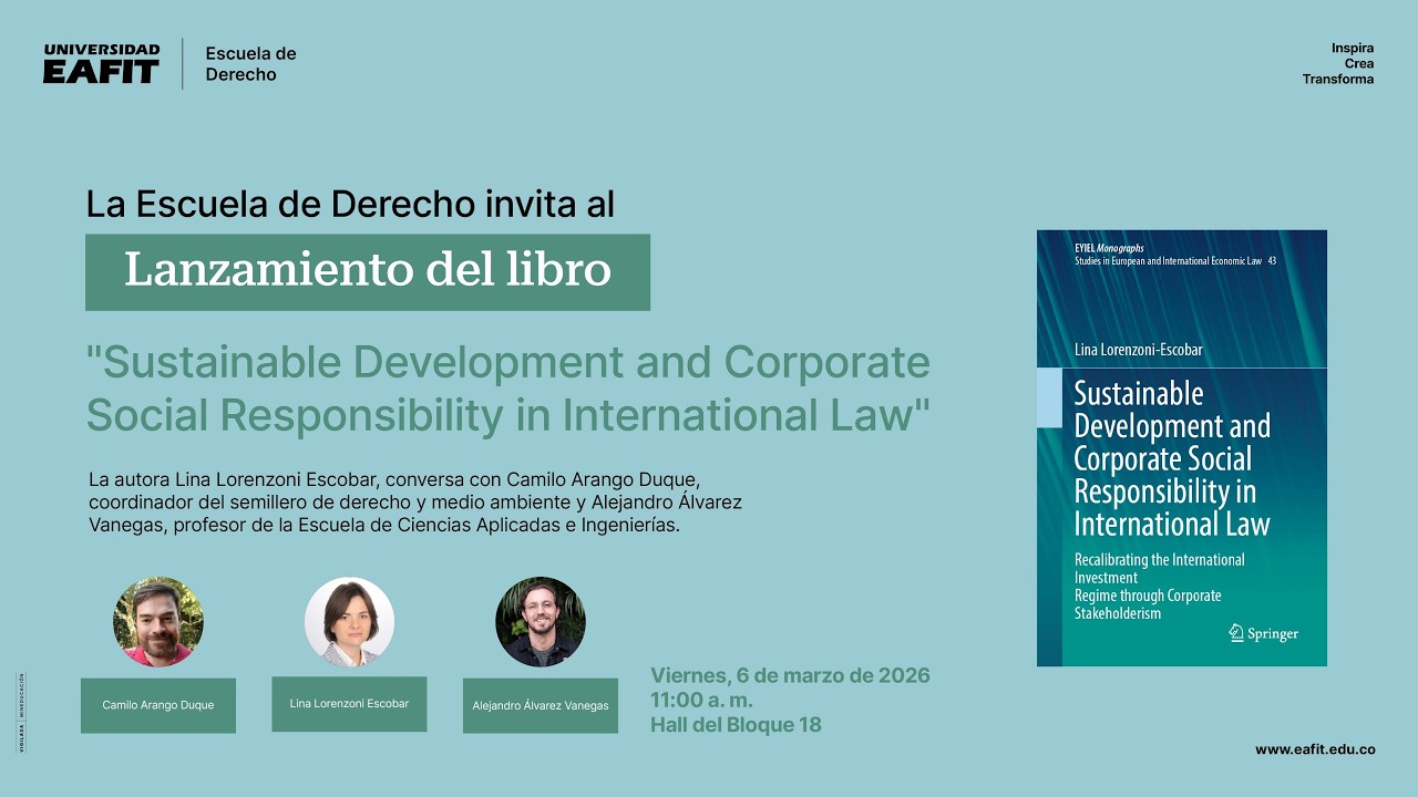 Lanzamiento libro - Sustainable Development and Corporate Social Responsibility in International Law