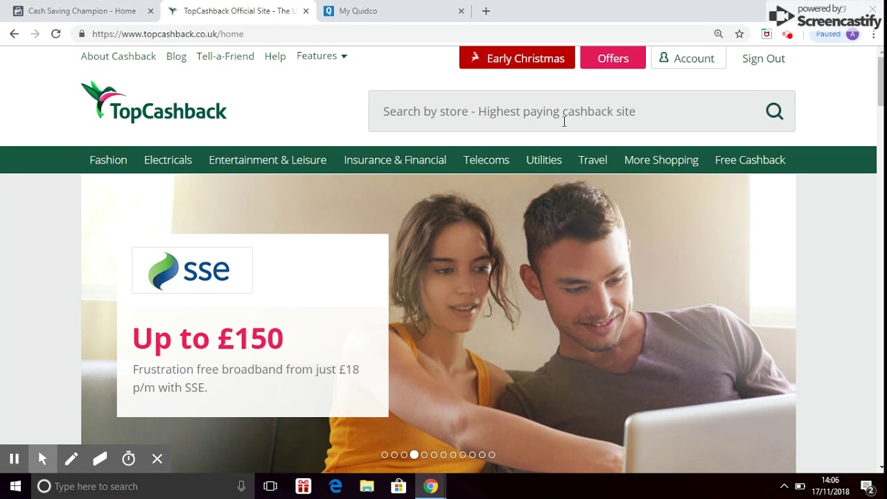How to use Cashback Sites Topcashback and Quidco