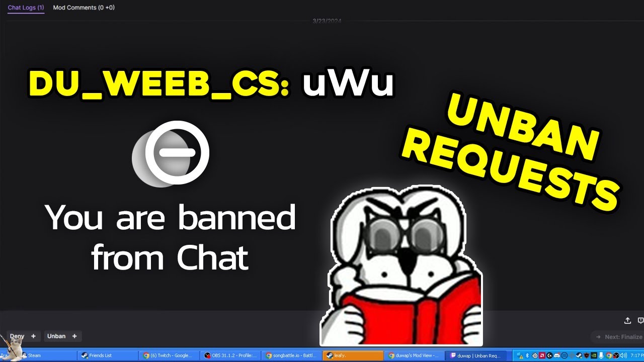Duwap Goes Through His Unban Requests Once Again...