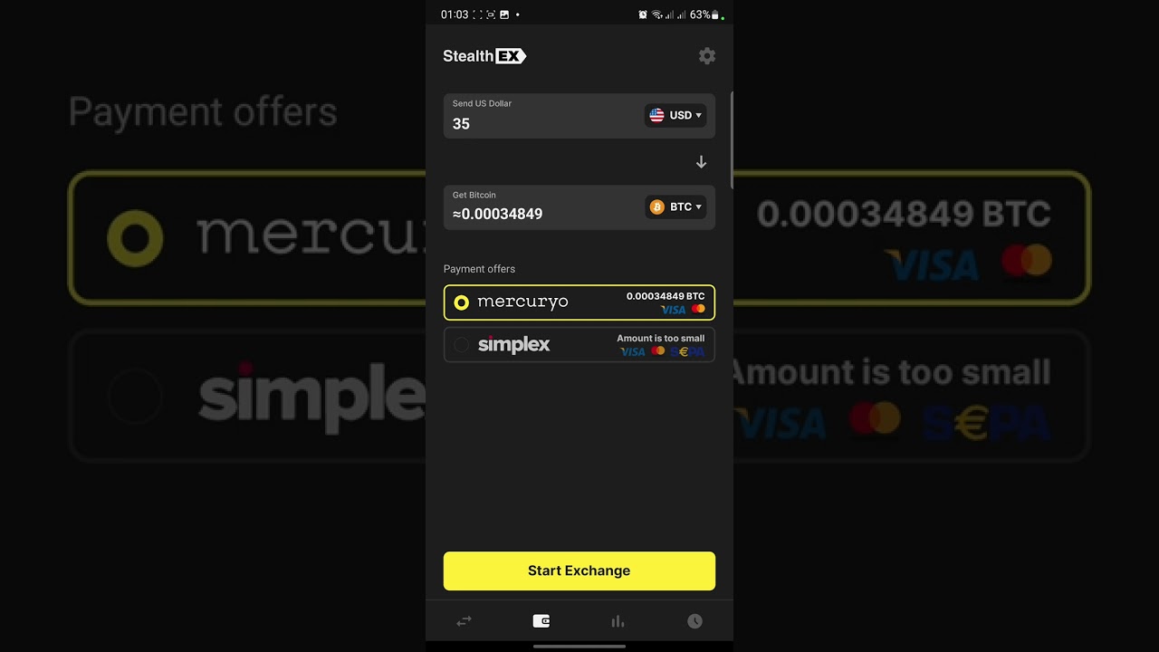 How to buy crypto  with your card on Stealthex App