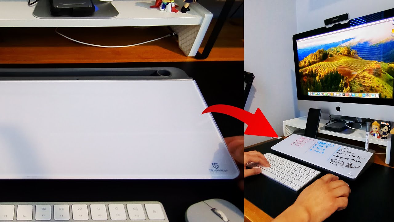 Quick Review - TSJ Office Glass Desktop Whiteboard Dry-Erase