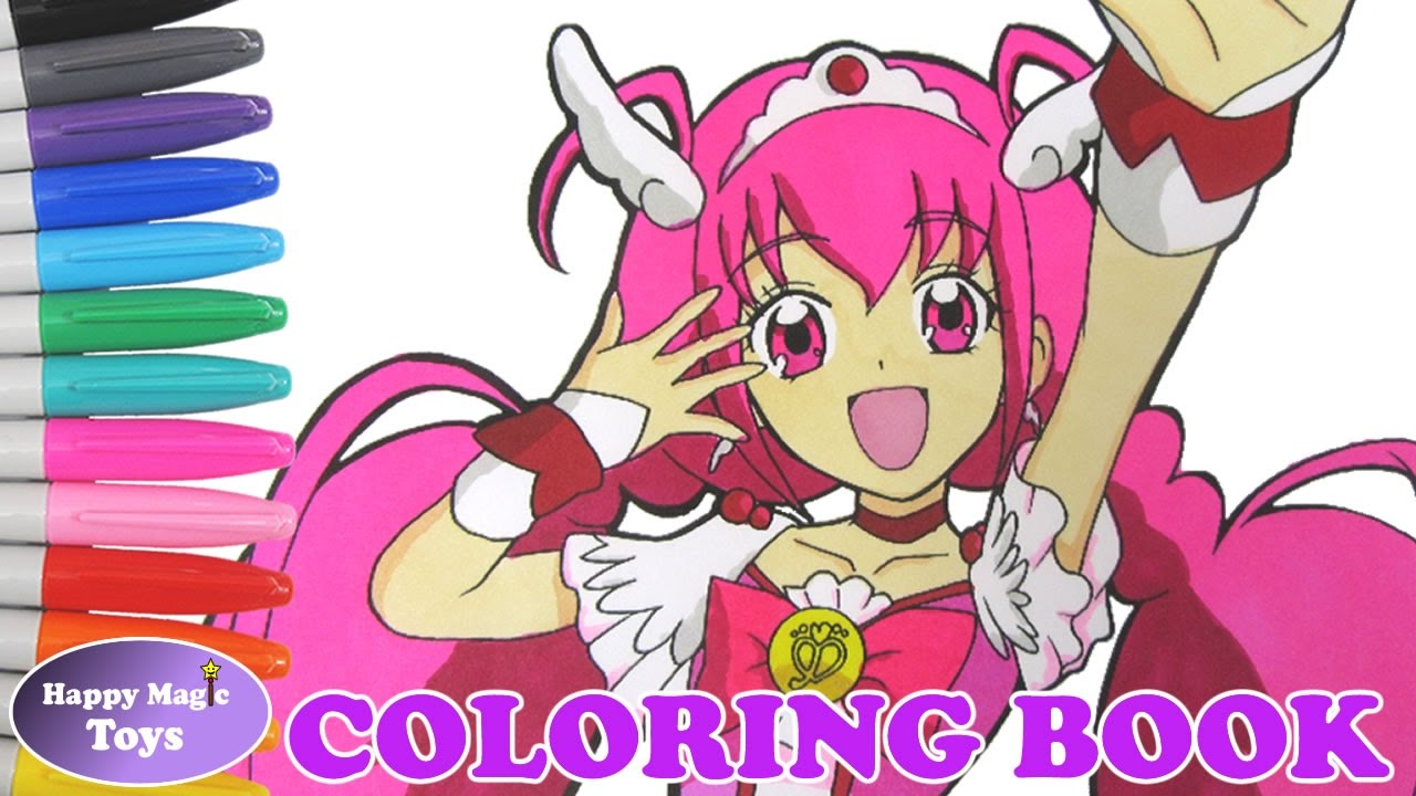 Glitter Force Glitter Lucky coloring Smile Precure! Cure Happy coloring page