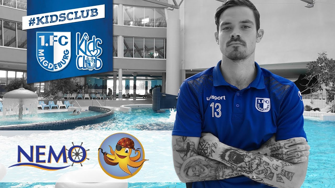 Wettschwimmen im NEMO Magdeburg mit Dennis Erdmann vom 1. FC Magdeburg