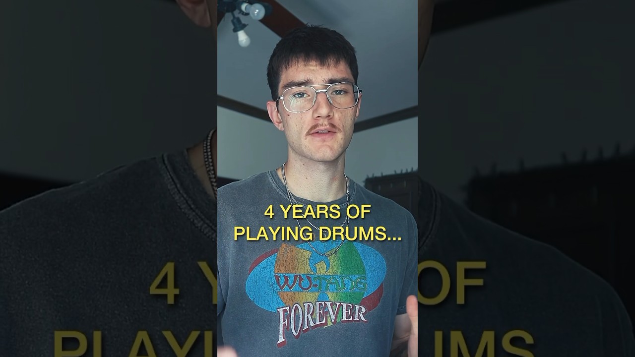 4 years of drumming progress #drums #drummer #playingdrums #drumming #musician #multiinstrumentalist