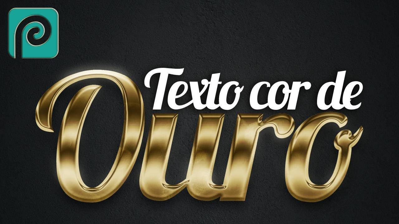 COMO CRIAR TEXTO COR DE OURO NO PHOTOPEA