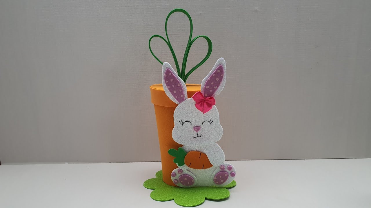 Lembrancinha de Páscoa Criativa e Fácil – Copo Decorado com Coelhinho! 🥕🐰