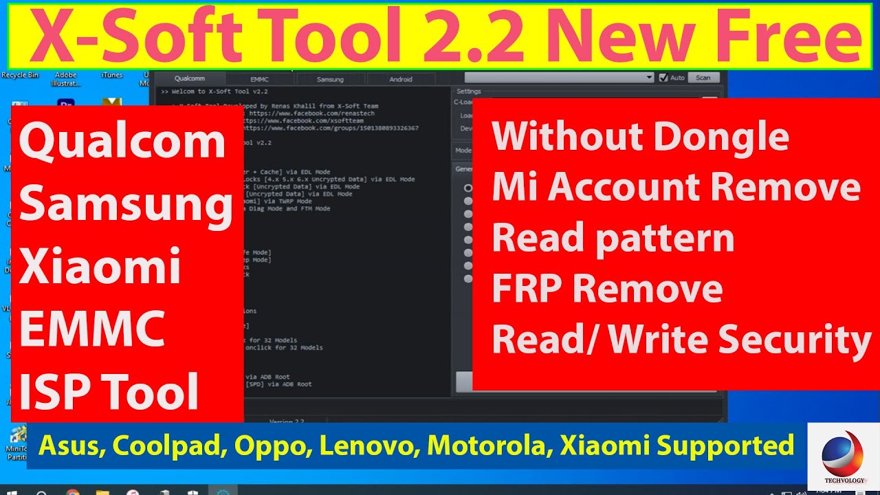 Free X-Soft Tool 2.2 Samsung, Xiaomi, Oppo, EMMC ISP Tool, Qualcomm Mi Account, FRP Bypass Tool 2021