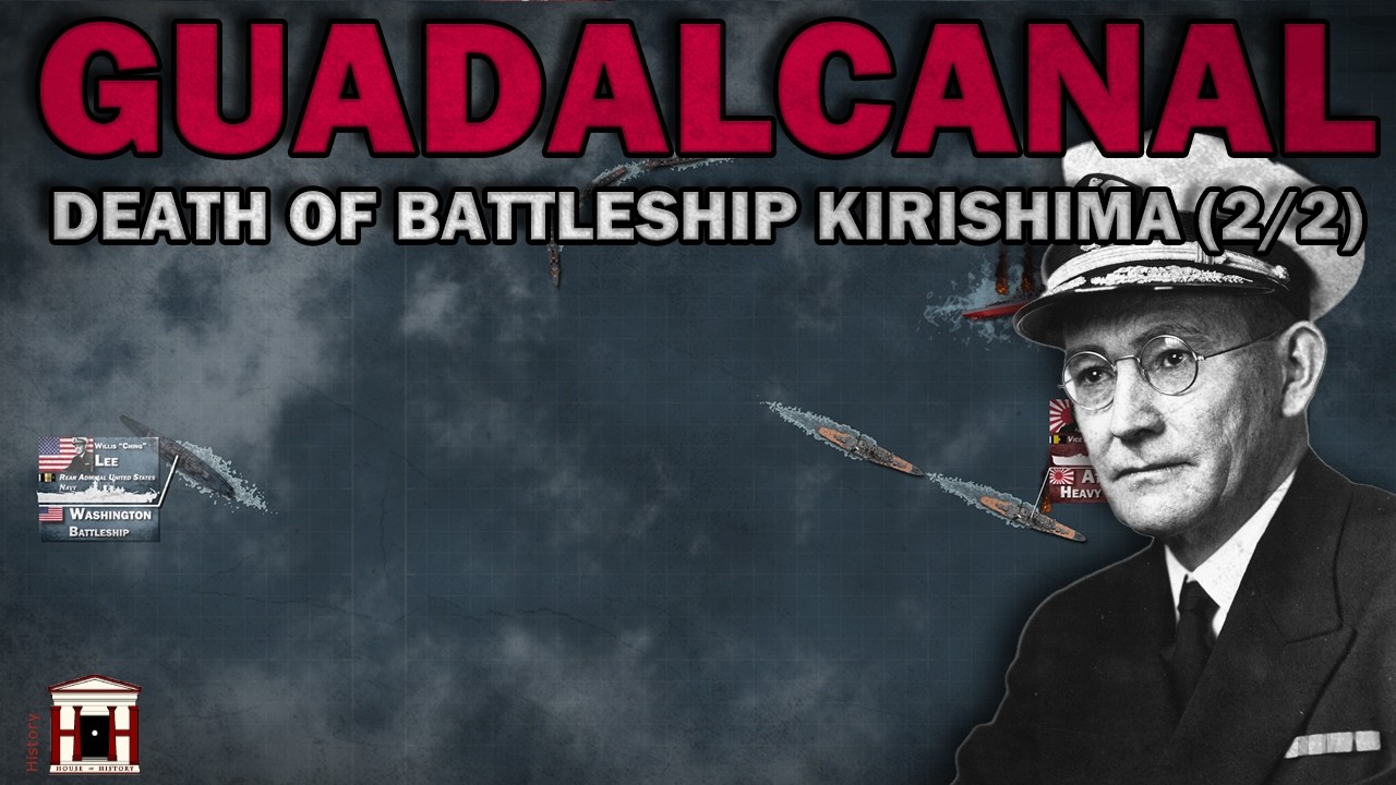 Death of IJN Battleship Kirishima: Second Naval Battle of Guadalcanal, 1942 - Animated