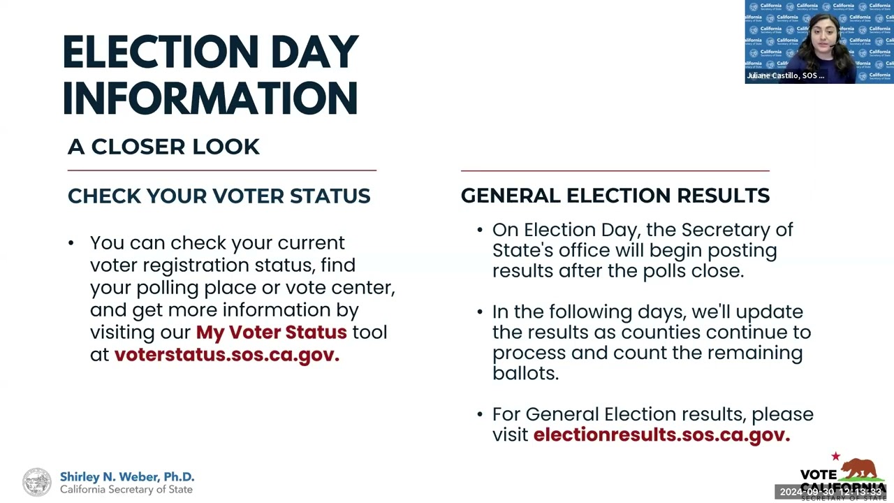 November 5, 2024, General Election: Make a Plan to Vote and Voter Resources