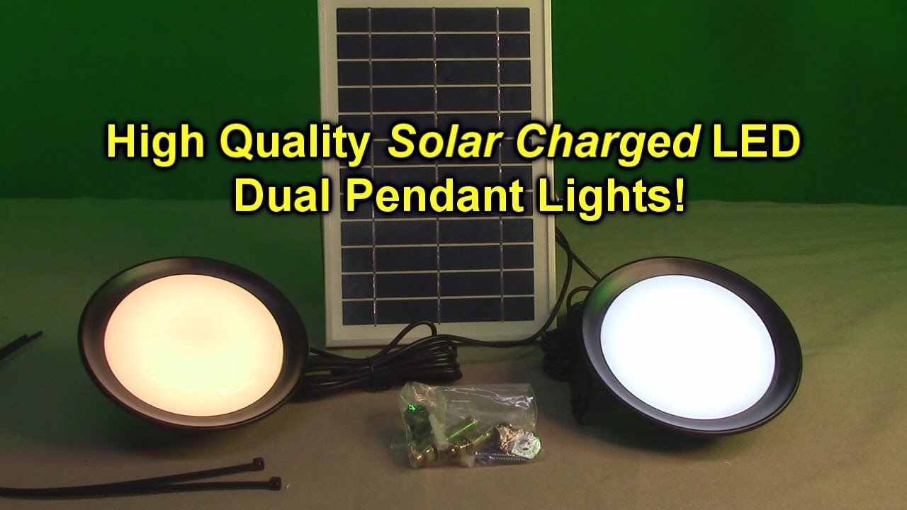 Malitupy Dual Hanging Solar LED Pendant Lights Indoor/Outdoor 800 Lumen  Dimmable with Remote REVIEW