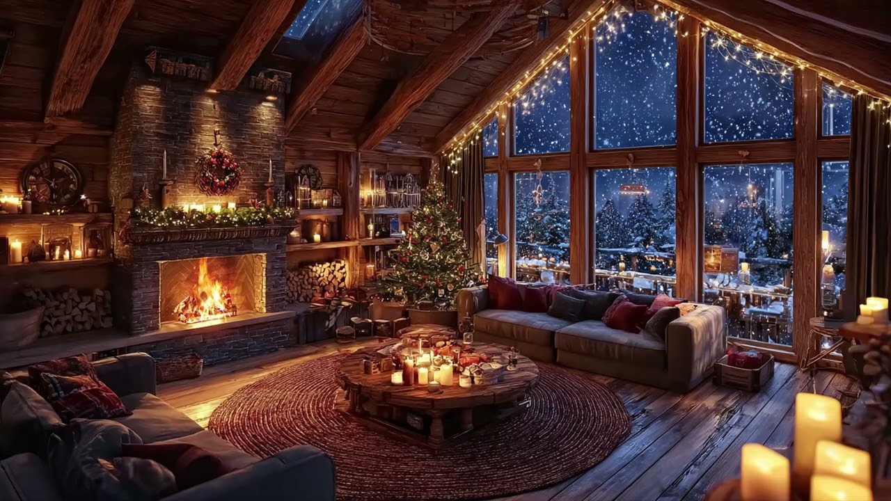 Spring Lake Calm Night 🌿 Gentle Piano Music & Fireplace Sounds for Anxiety Relief