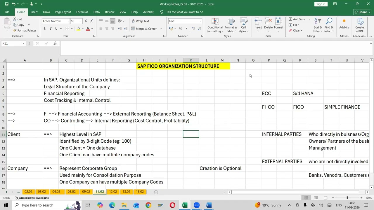 SAP FICO S/4 HANA FINANCIAL ACCOUNTING CONCEPTS Session_0_11.02.2026