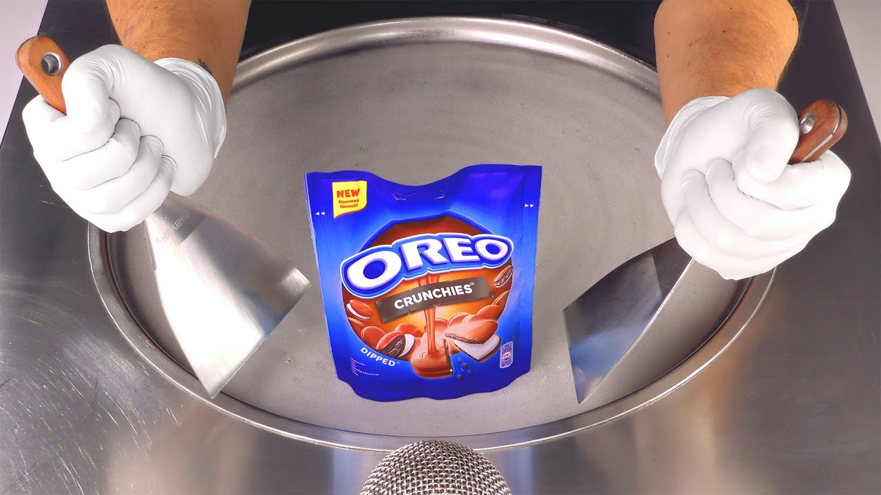 ASMR OREO Chocolate Crunchies | how to make Oreo Cookies to Ice Cream Rolls - ASMR Handwork Food Art