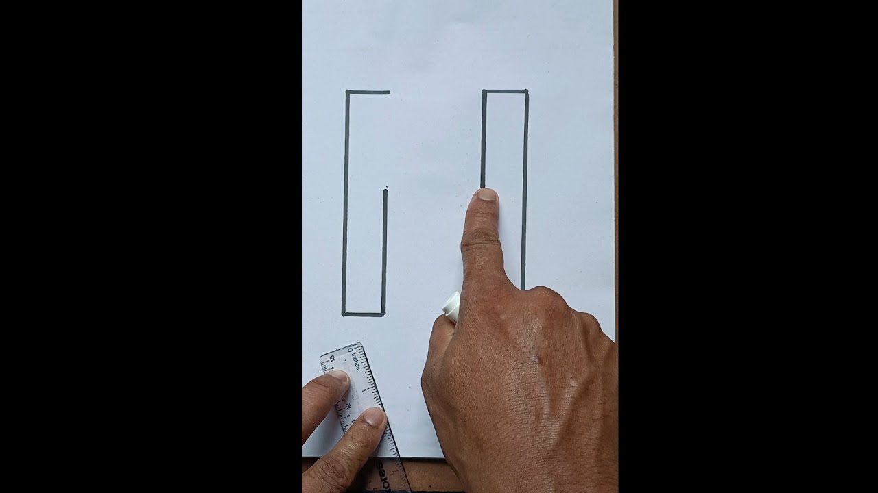 How to Draw 3D Letter N | 3D Drawing Easy Step by Step | #short