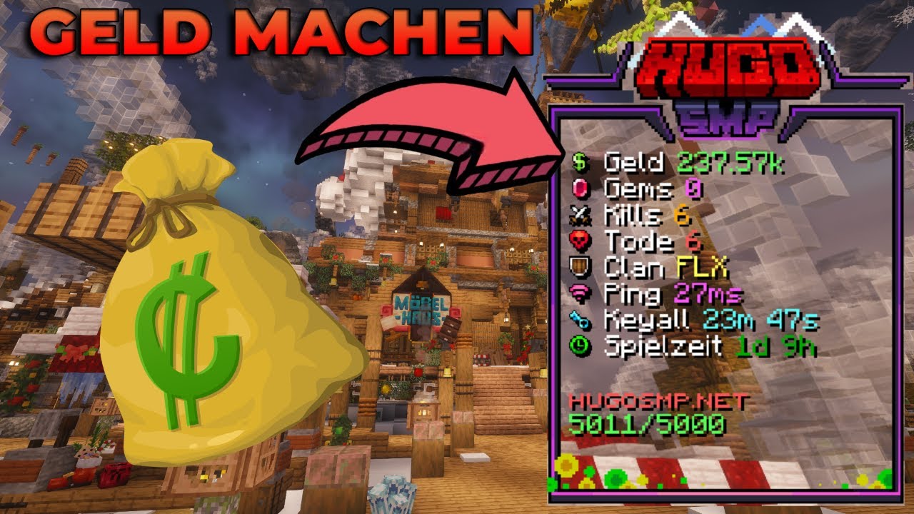 5 Wege um auf HugoSMP Geld zu verdienen 🤩🤩!!