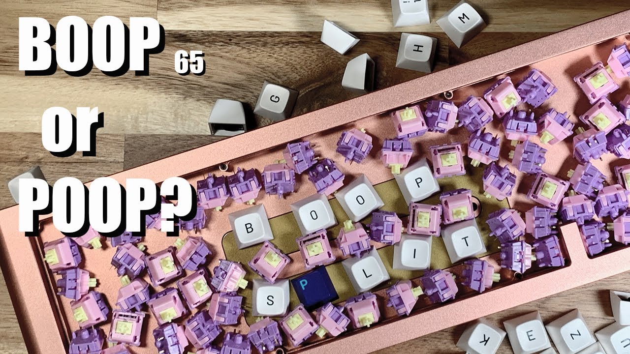 KBDFANS BOOP65 Unbox, Build & Typing Sounds(Banana Split switches, DROP MT3 BLACK-ON-WHITE keycaps)