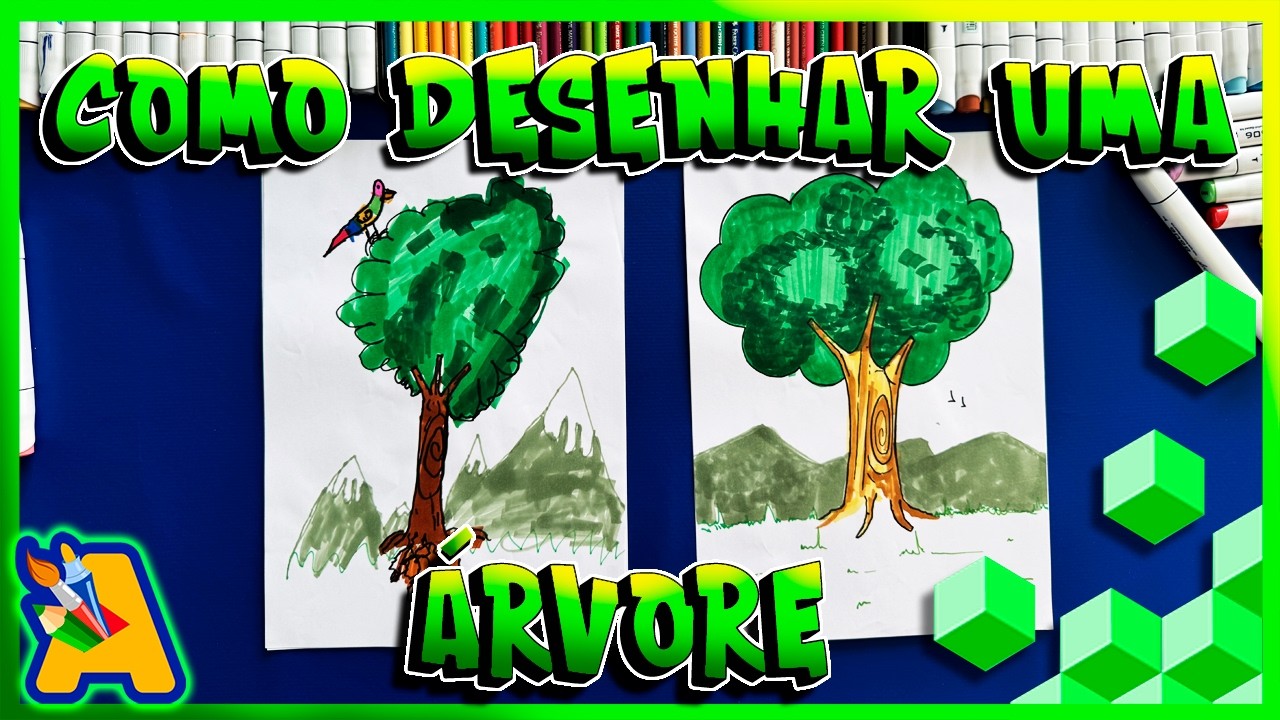 COMO DESENHAR UMA ÁRVORE FÁCIL PASSO A PASSO