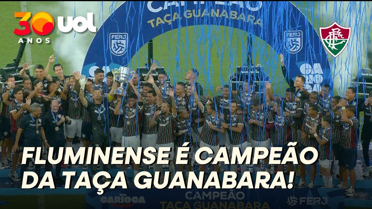 VEJA A COMEMORAÇÃO DO FLUMINENSE APÓS VENCER A TAÇA GUANABARA 2026