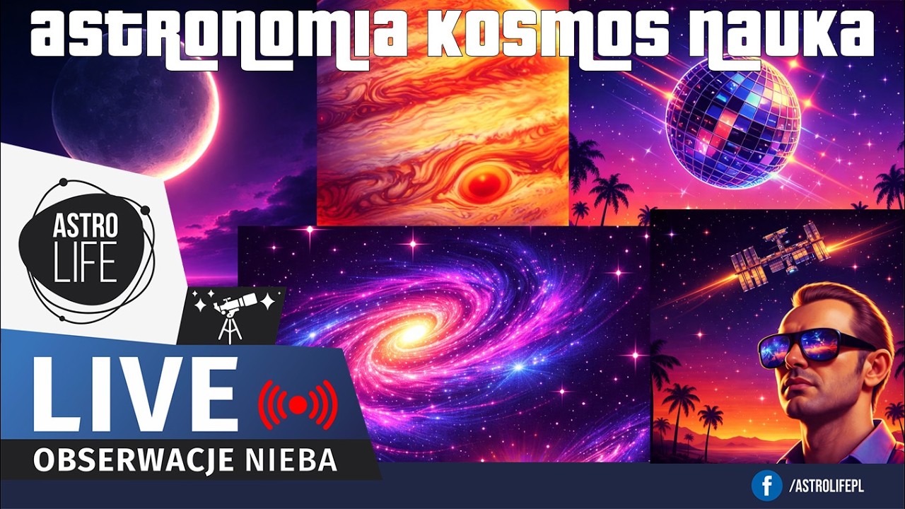 Księżyc, stacja kosmiczna, planety i galaktyki | Obserwacje nieba przez teleskop na żywo