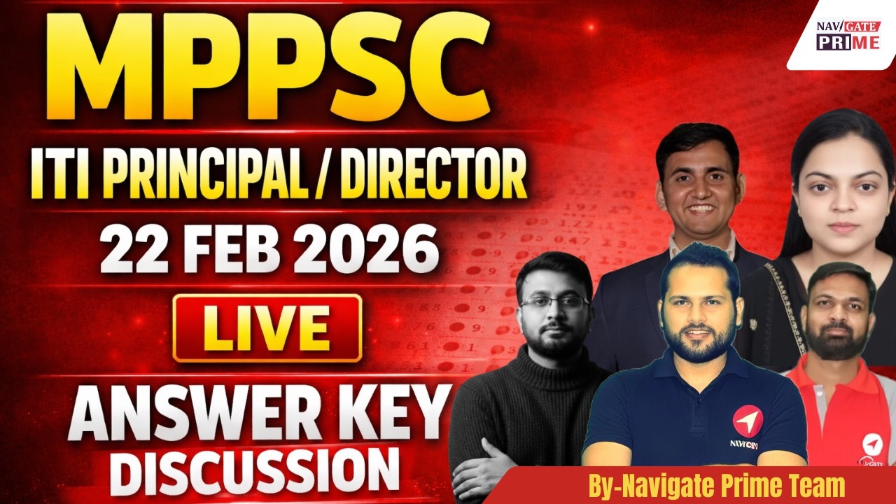 MPPSC ITI Principal/Director Exam 22 Feb 2026 | LIVE Answer Key Discussion 🔴 Paper Analysis
