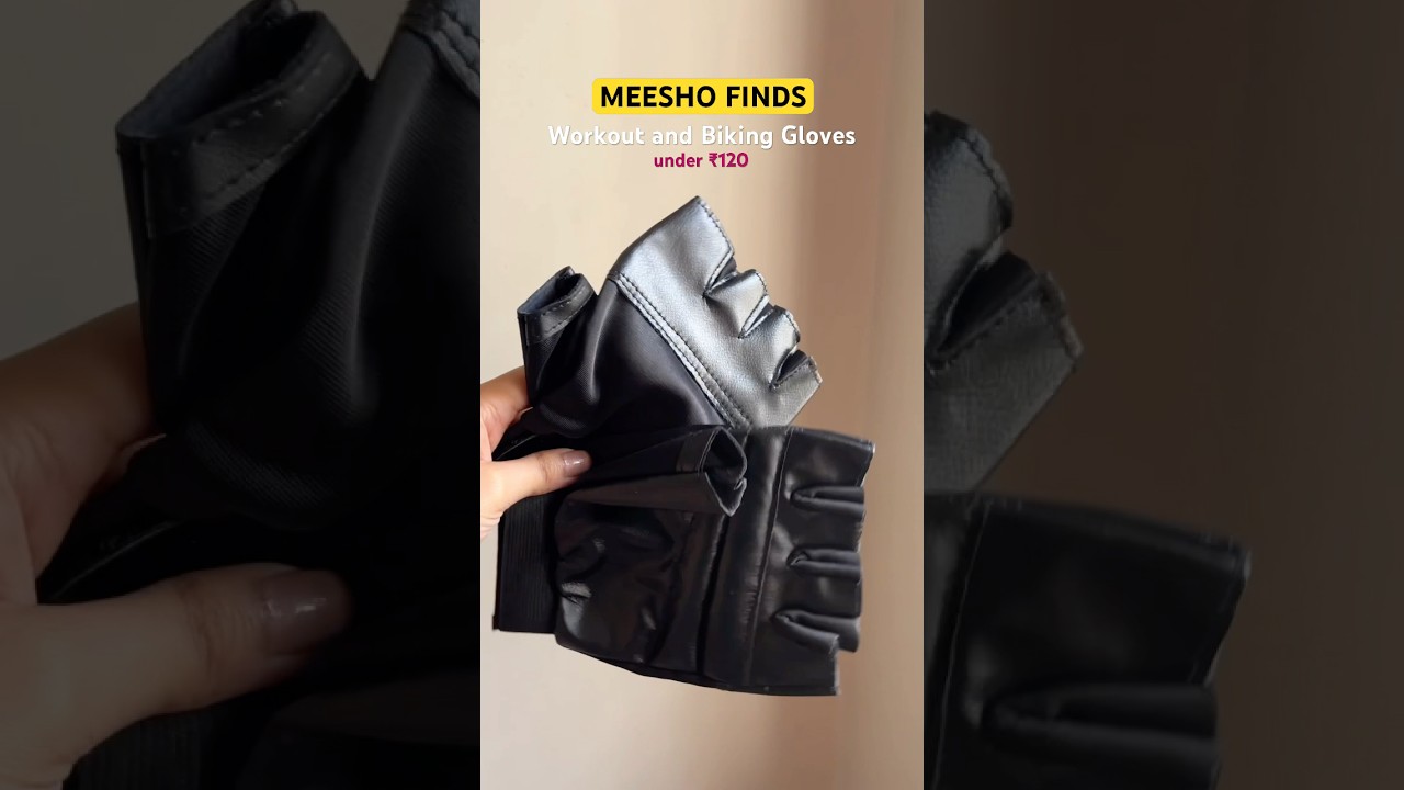 Messho Finds| Workout and biking gloves| #meeshofinds #unboxing #cyclewear #workoutgloves 🖤