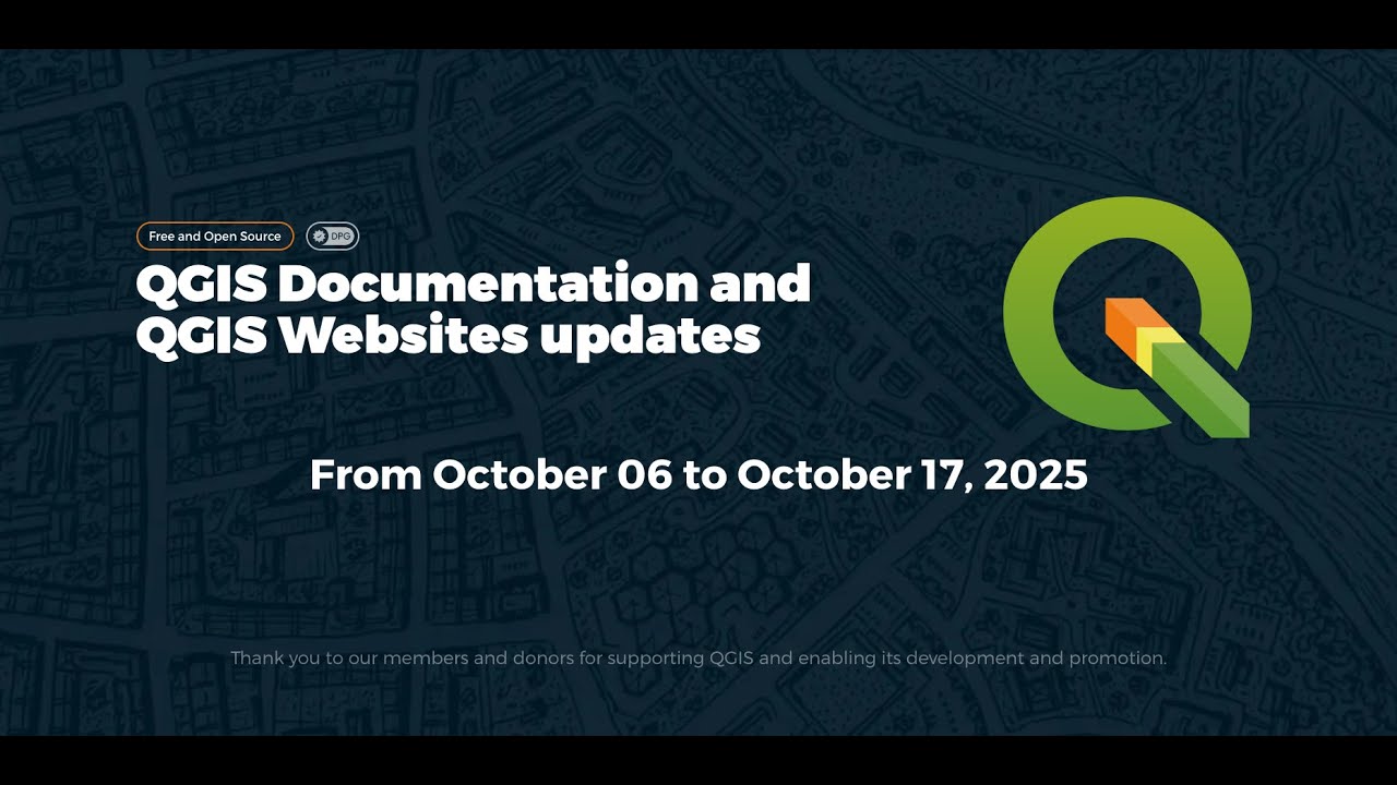 Обновления документации и веб-сайтов QGIS с 6 по 17 октября 2025 г.
