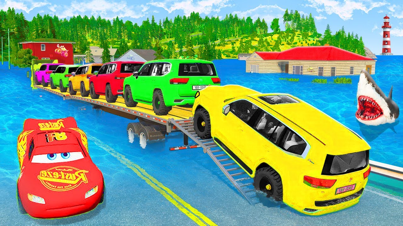 Loaded Truck vs Reversed Speed Bumps – Extreme Crash Physics – BEAMNG Part 3. 🚙