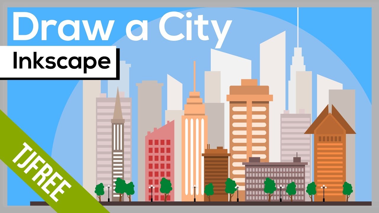 Inkscape | Draw a City or Town in Vector Art