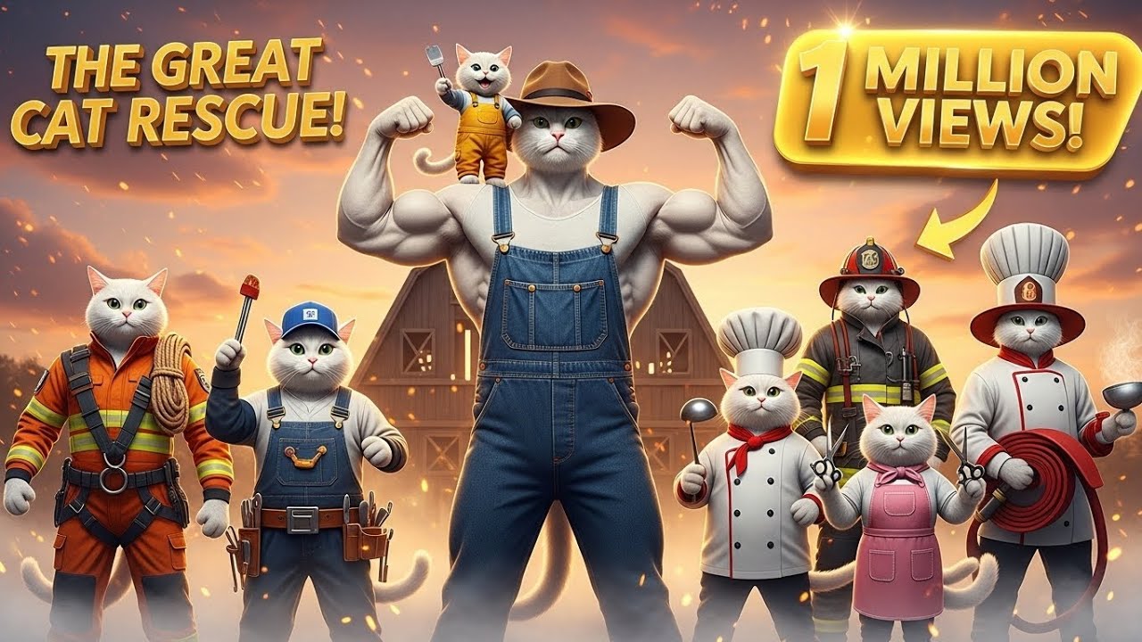 The Great Cat Rescue! | Emotional Animal Story for Kids | Funny Cat Adventure