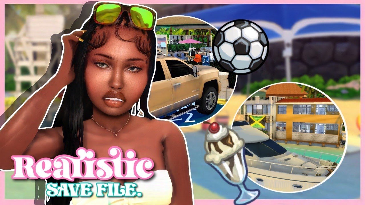 my REALISTIC save file tour 🏖️ | boardwalk, farmers market, etc. | the sims 4
