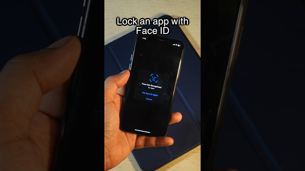 How to Lock an app on iPhone with Face ID #shorts