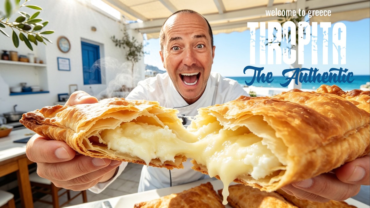 Authentic Greek Tiropita Recipe | Flaky Feta Cheese Pie 🥧🇬🇷 #Tiropita #FetaCheesePie #EasyRecipes