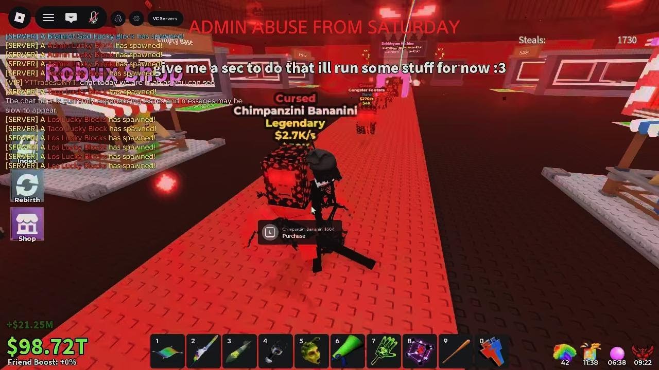 ADMIN ABUSE FROM SATURDAY!
